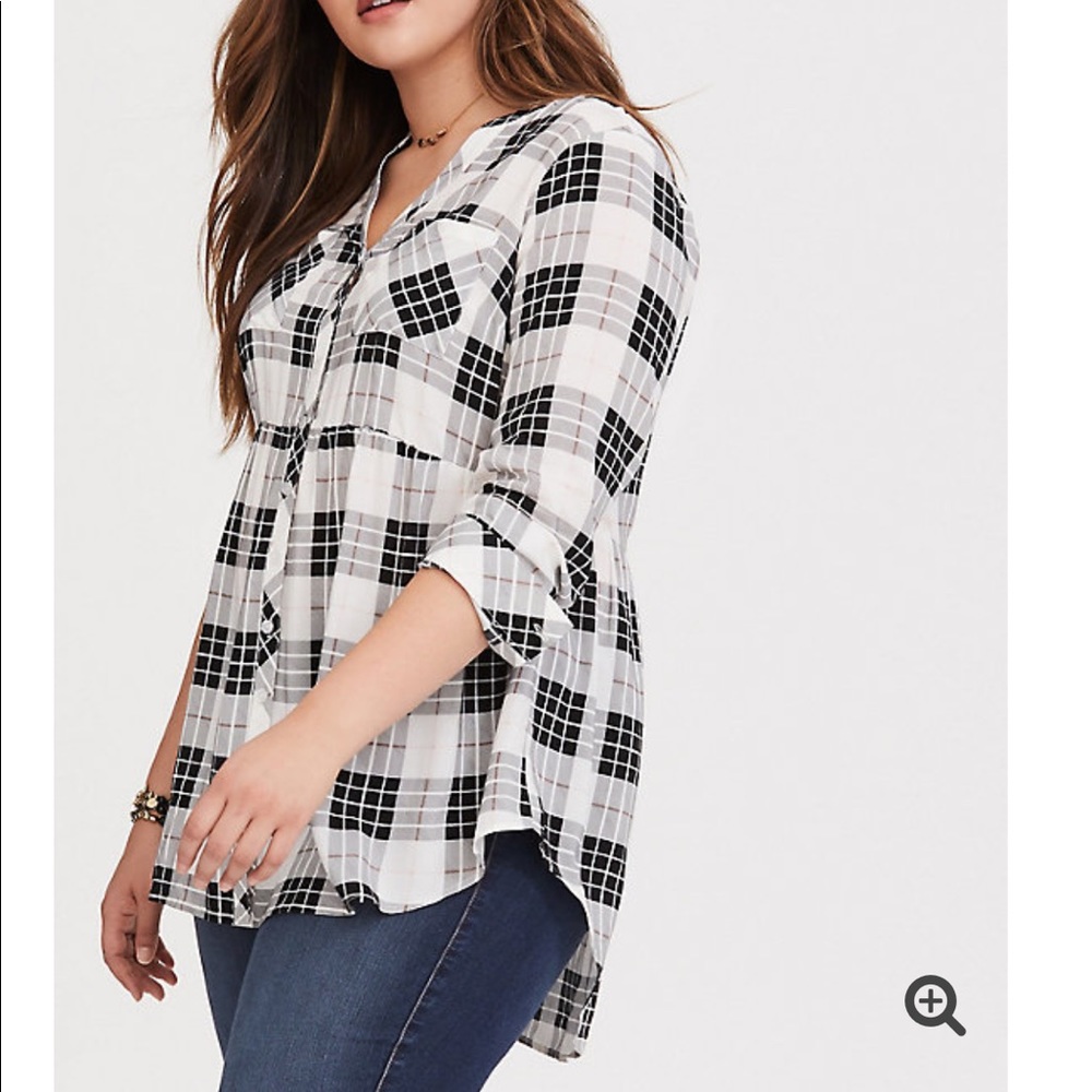 ❌SOLD❌ EMMA - PLAID CHALLIS BABYDOLL TUNIC
